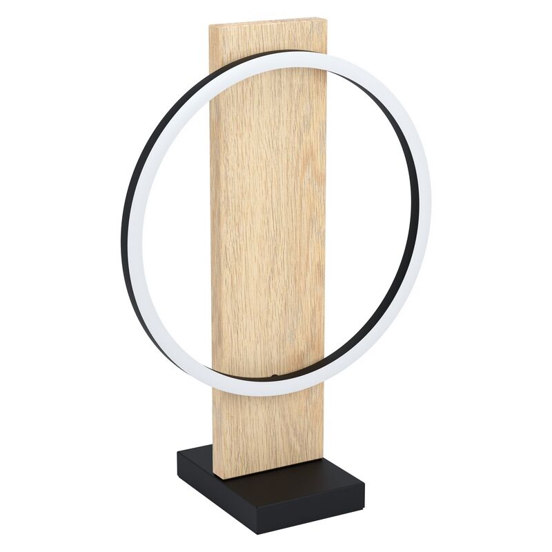 Wood table lamp brown, Annebel, 12W, 3000K LED, with switch