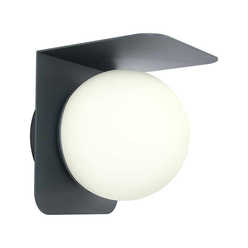Black modern outdoor light aluminium, Lute, IP44