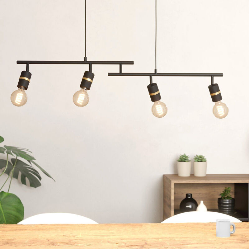 Black pendant light aluminium, Jelger