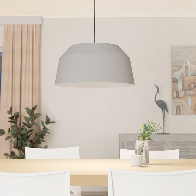 Grey rustic pendant light aluminium, Teddie