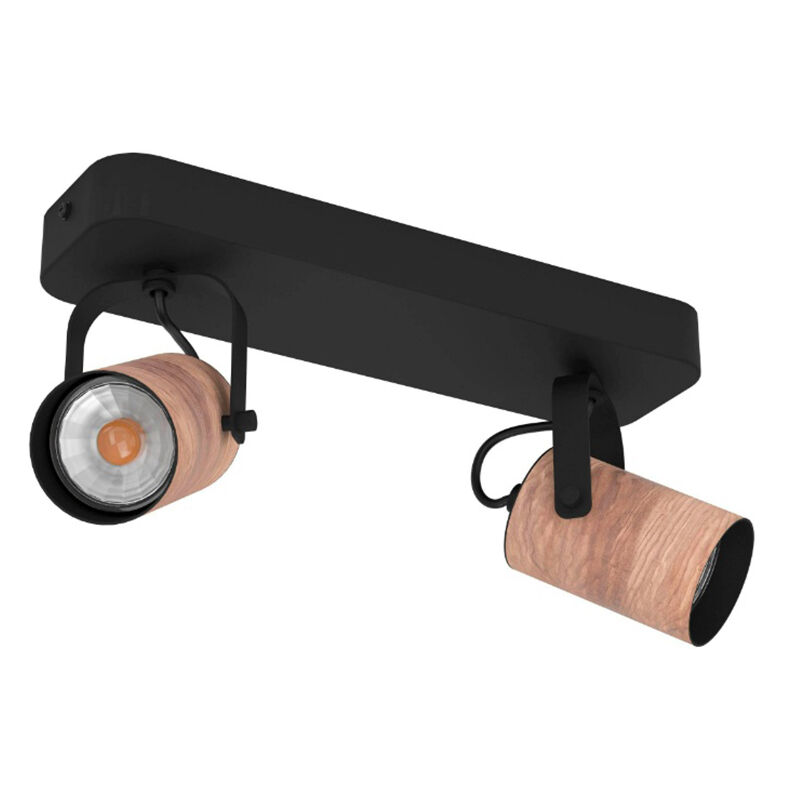 Wood ceiling spotlight black, Thierry