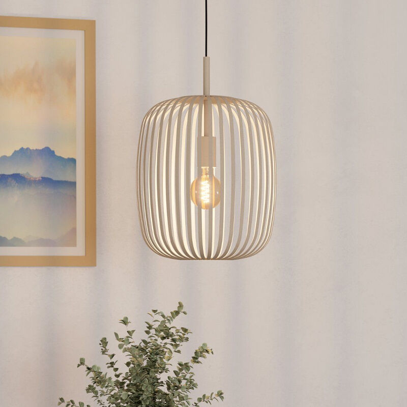 Beige industrial pendant light aluminium, Pietro