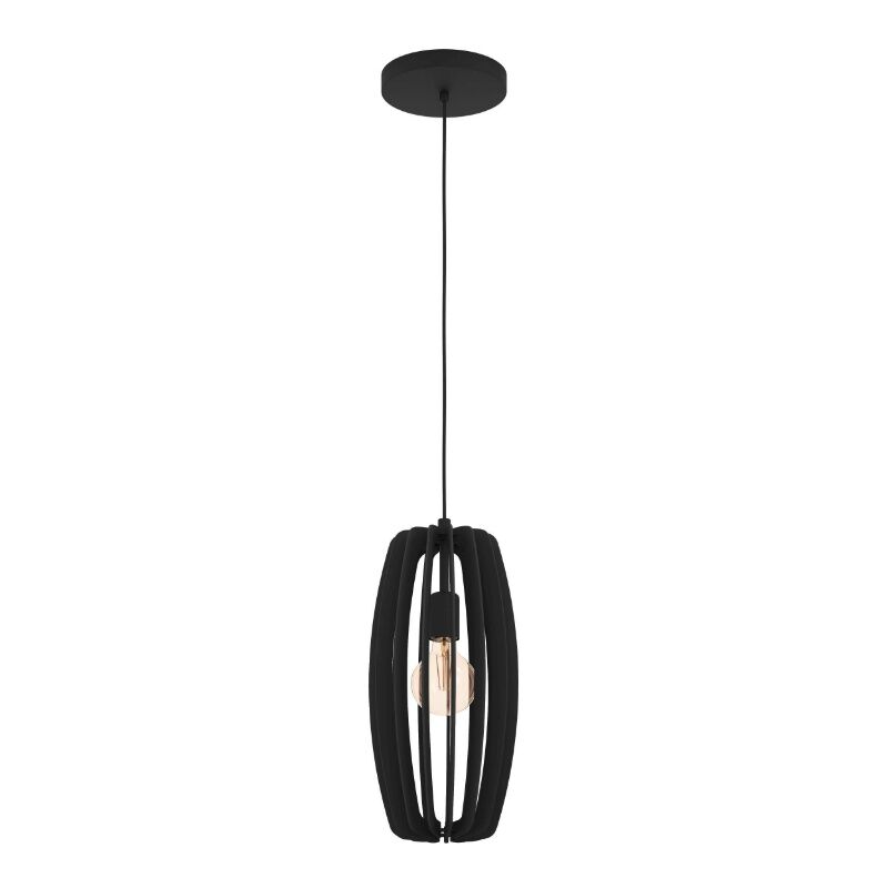 Wood pendant light black, Wilko
