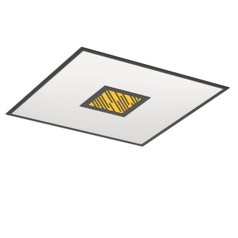 Black modern ceiling light aluminium, Vinesh, 36W, warm to cold white adjustable LED, 3-step dimmable