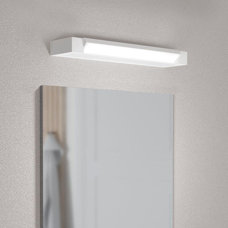 Chrome modern mirror lighting aluminium, Shukri, 8,9W, 4000K LED, IP44