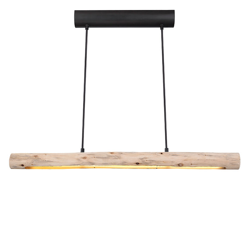 Wood pendant light brown, Abbas, 15W, 3000K LED