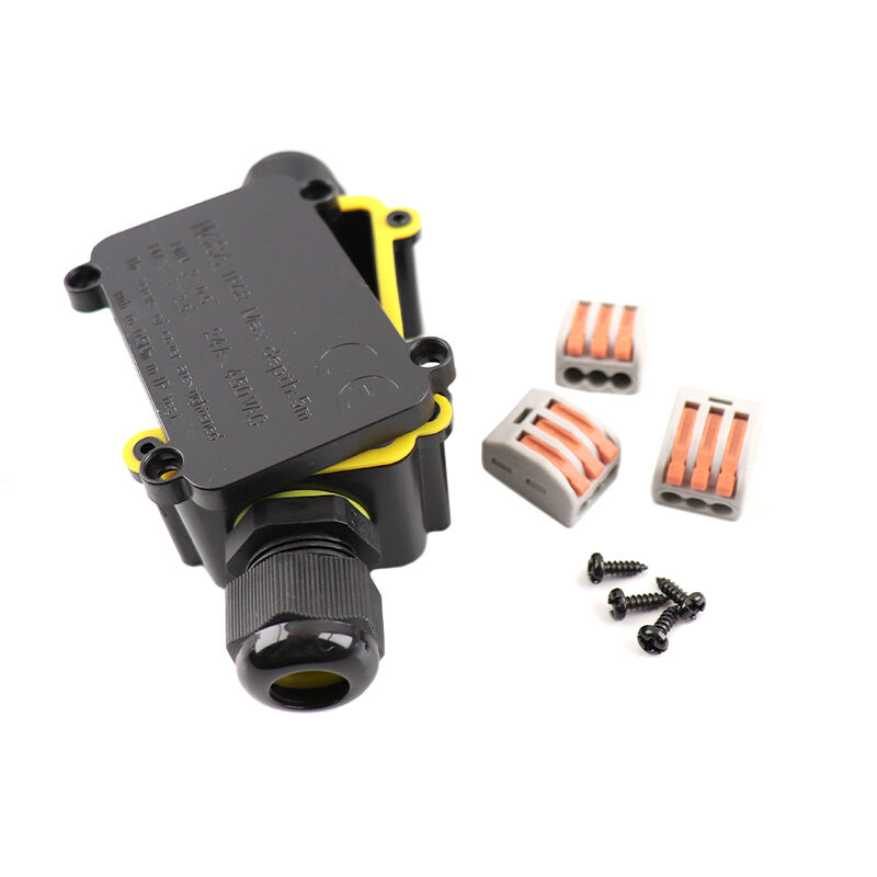 Waterproof 2-way cable coupling, with Wago plug inside, IP68