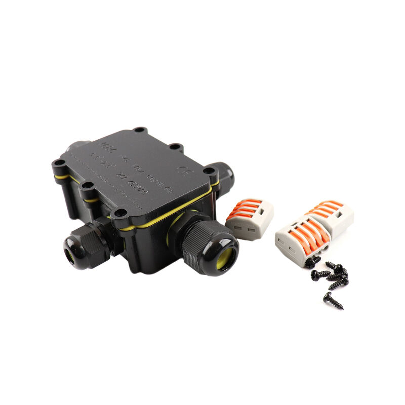 Waterproof 4-way cable coupling, with Wago plug inside, IP68
