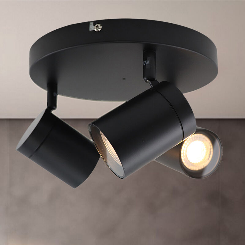 Modern ceiling spotlight black, Ciara, IP44