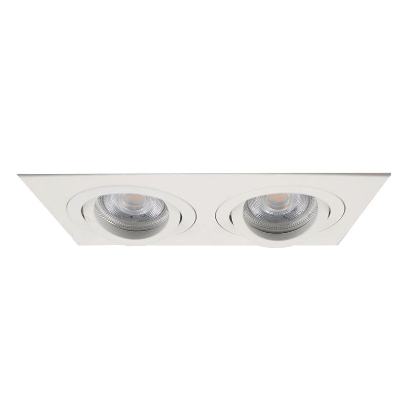 Aluminium recessed light white, Heido