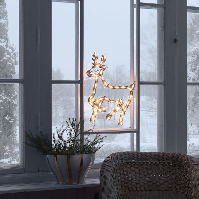 LED Christmas Reindeer, double-sided illuminated with 50 LEDs