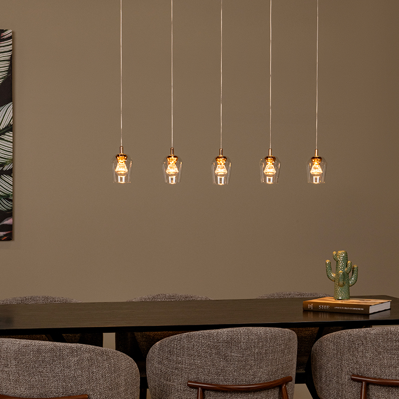 Transparent pendant light modern, Berliane, 4W, 2700K LED