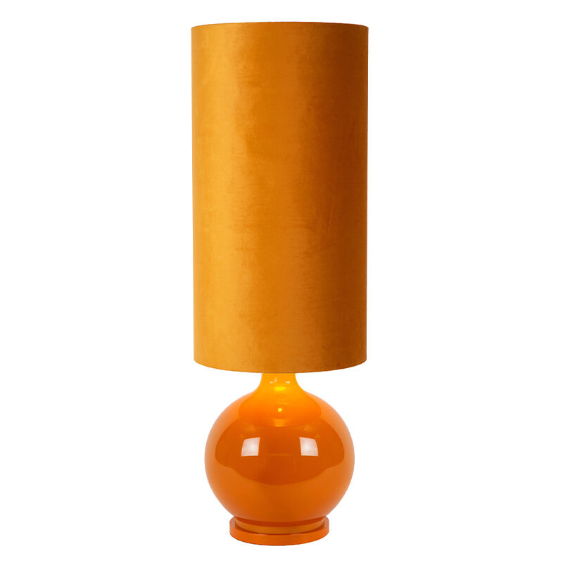 Yellow floor lamp retro, Esterad, with switch
