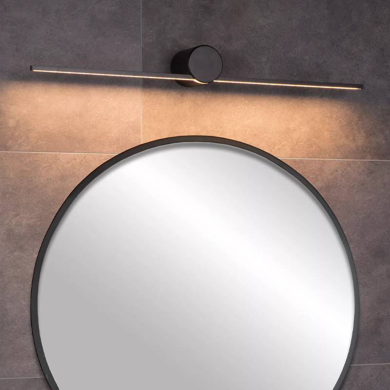 Black wall light modern, Mizar, 6W, 2700K LED, IP44