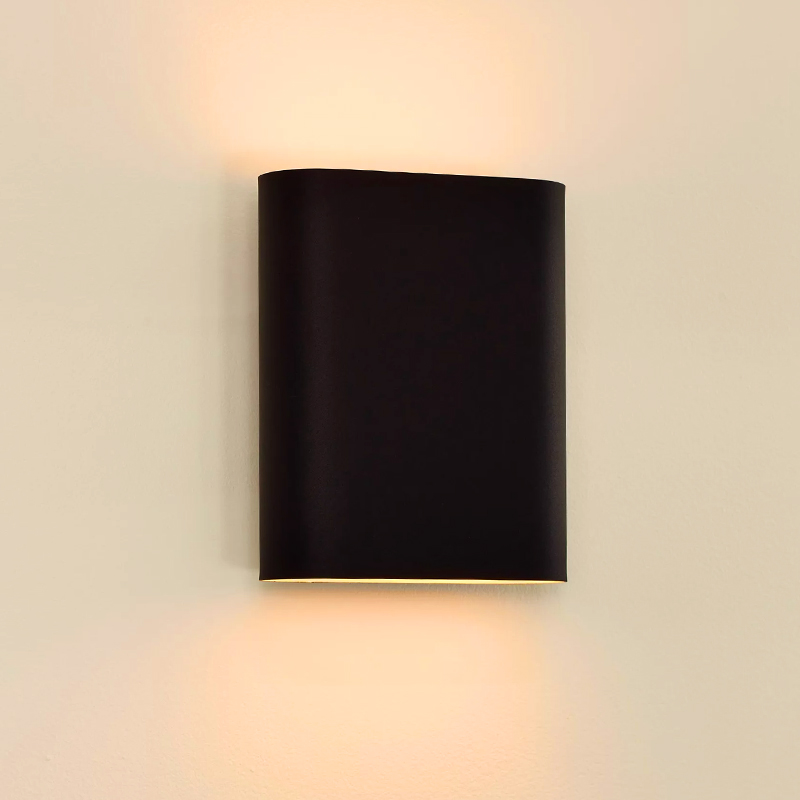 Black up down wall light modern, Ovalis