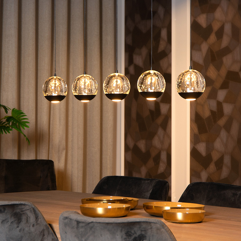 Black pendant light modern, Sentubal, 5,3W, 2700K LED