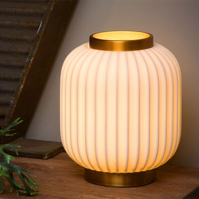 White table lamp retro, Gosse, with switch