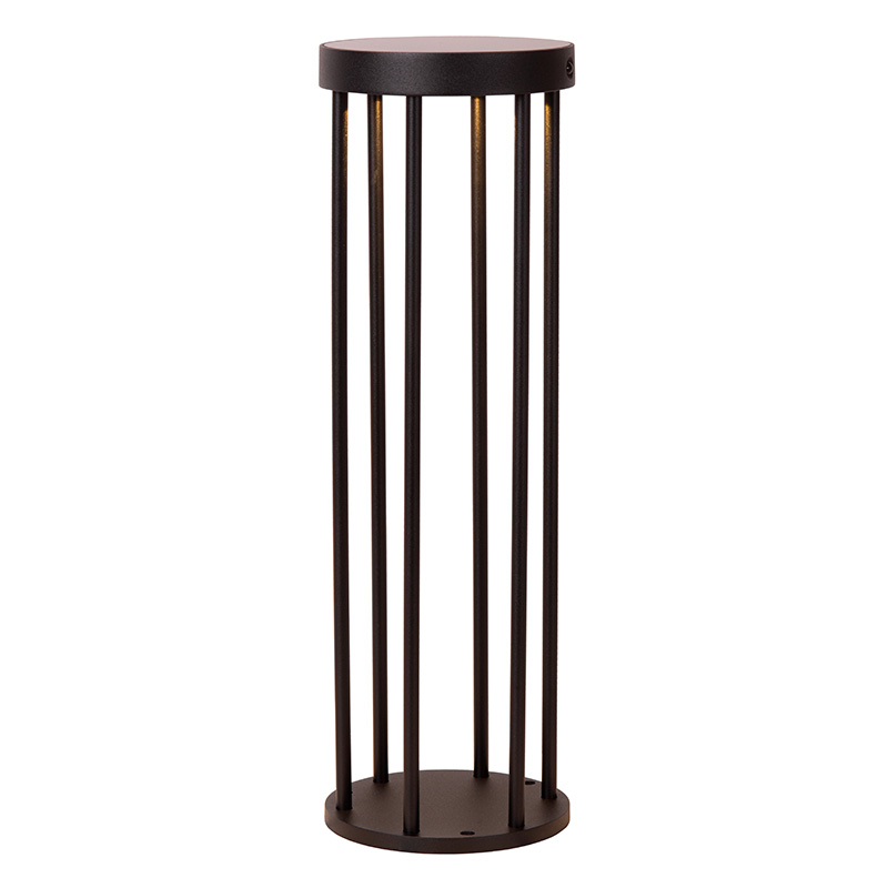 Black solar outdoor floor lamp modern, Jackson, 2W, 2700K LED, IP65, 3-step dimmable