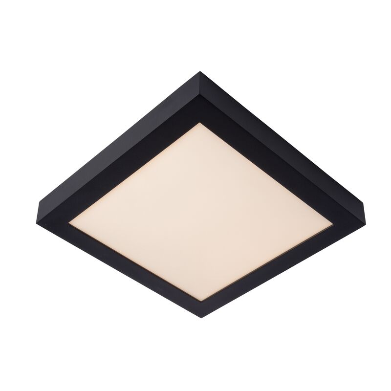 Black flush ceiling light modern, Brice, 30W, 3000K LED, IP44