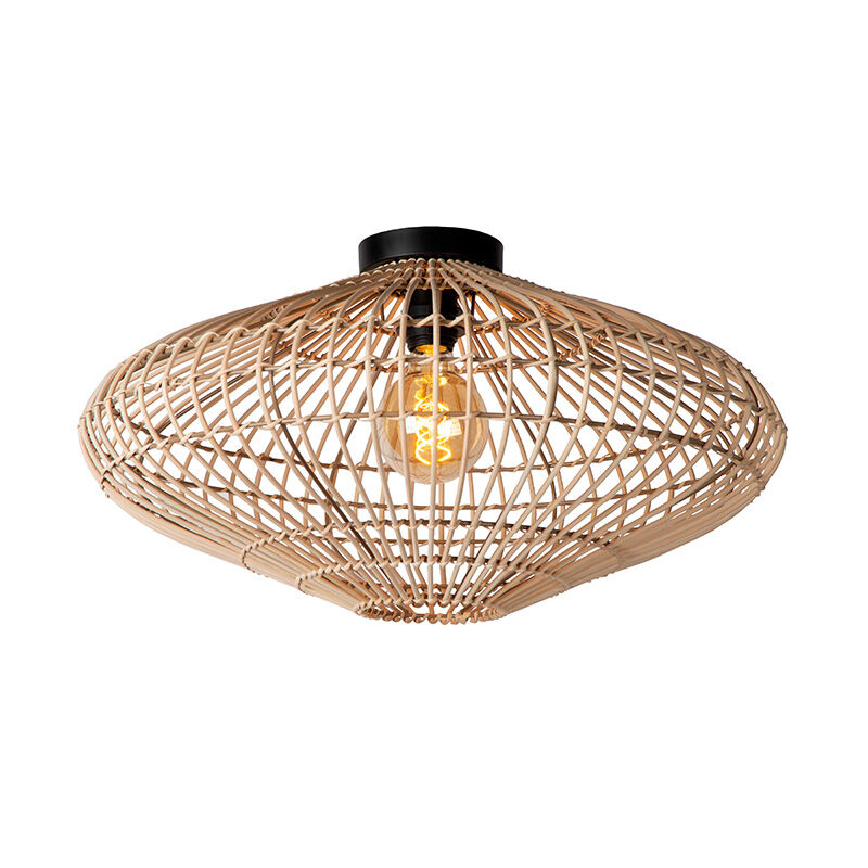 Wooden flush ceiling light rustic, Magali
