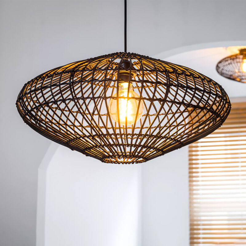 Black pendant light rustic, Magali