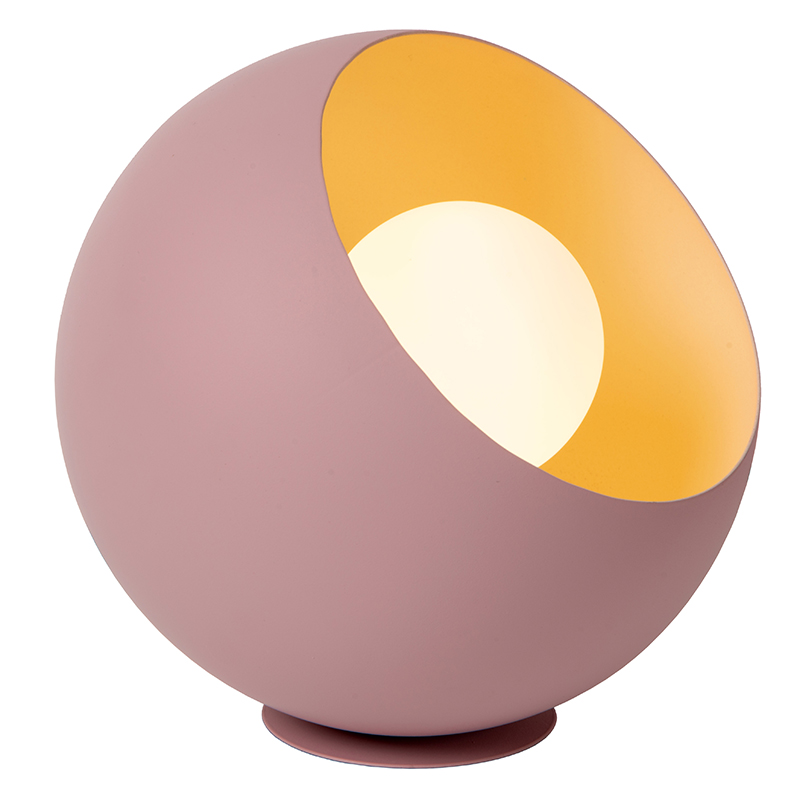 Pink table lamp modern, Doredos, with switch