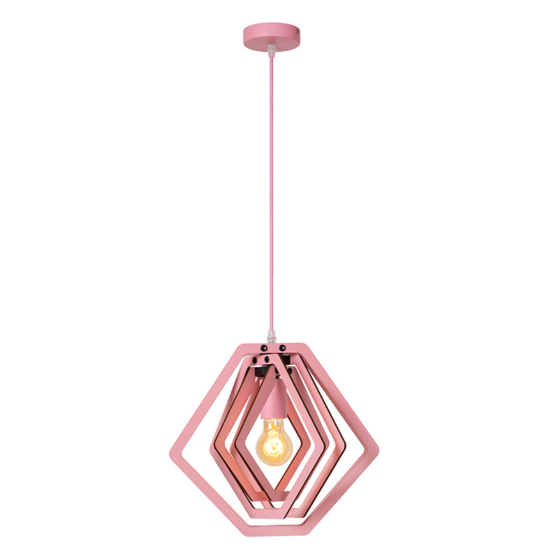 Pink children's pendant light modern, Mauro