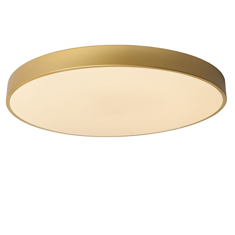 Golden flush ceiling light modern, Unar, 60W, 2700K LED, 3-step dimmable