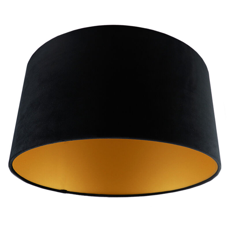 Black Velor lampshade Milene, Fabric, Modern