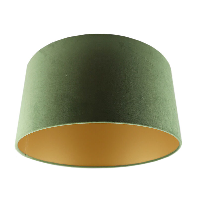 Green Velor lampshade Milene, Fabric, Modern