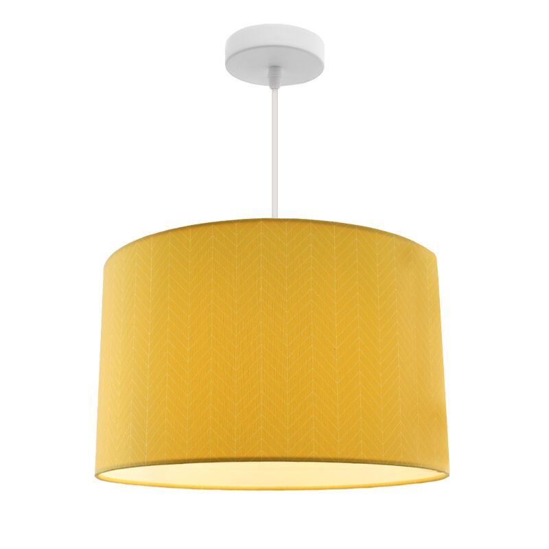 Modern kids pendant light yellow, Lines