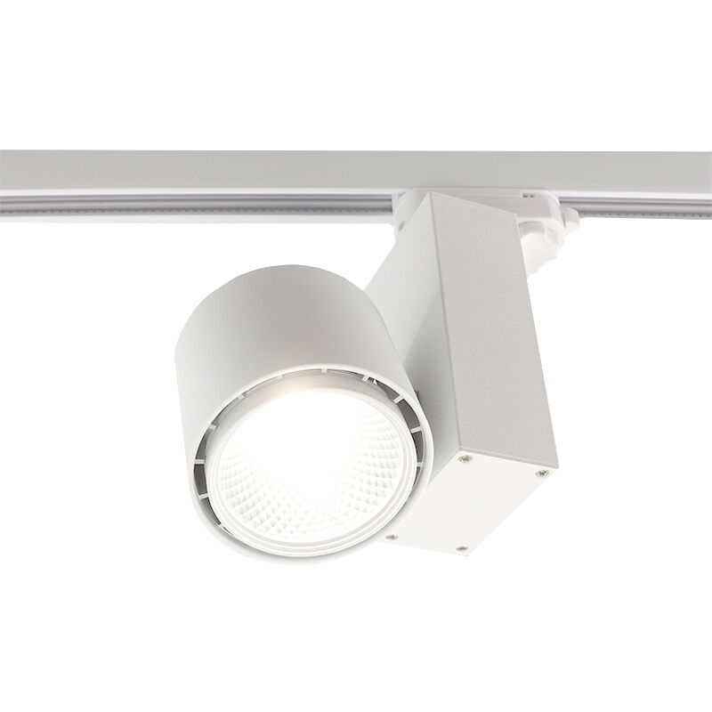 White Bisolux Master B track spot, Philips driver, 4000k, 30w, 36 degrees