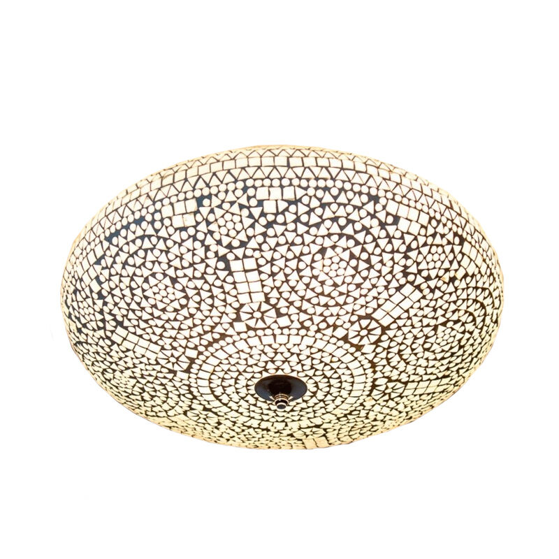 Transparent oriental flush ceiling light mosaic, Annas