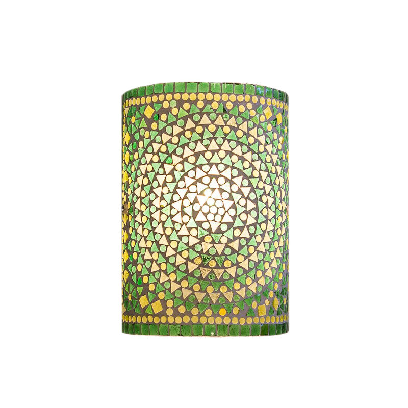 Green oriental wall light mosaic, Mahdia