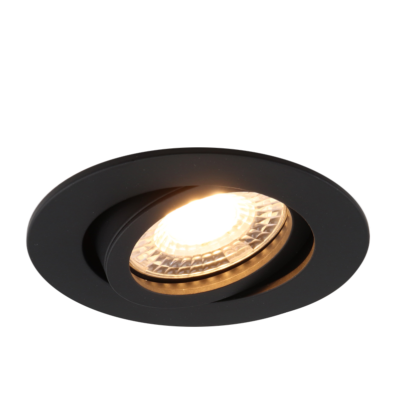 Aluminium recessed light black, Onno