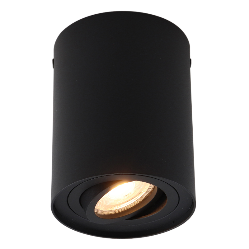 Modern surface mounted downlight black, Onno
