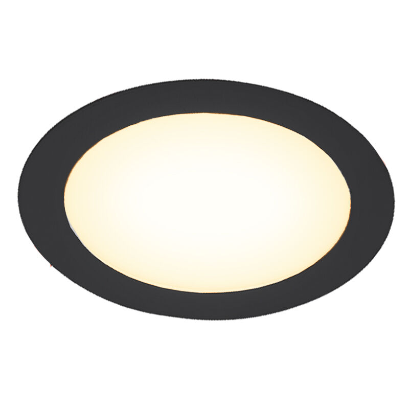 Black downlight aluminium, Umbriel, 24W, 3000K LED, IP44
