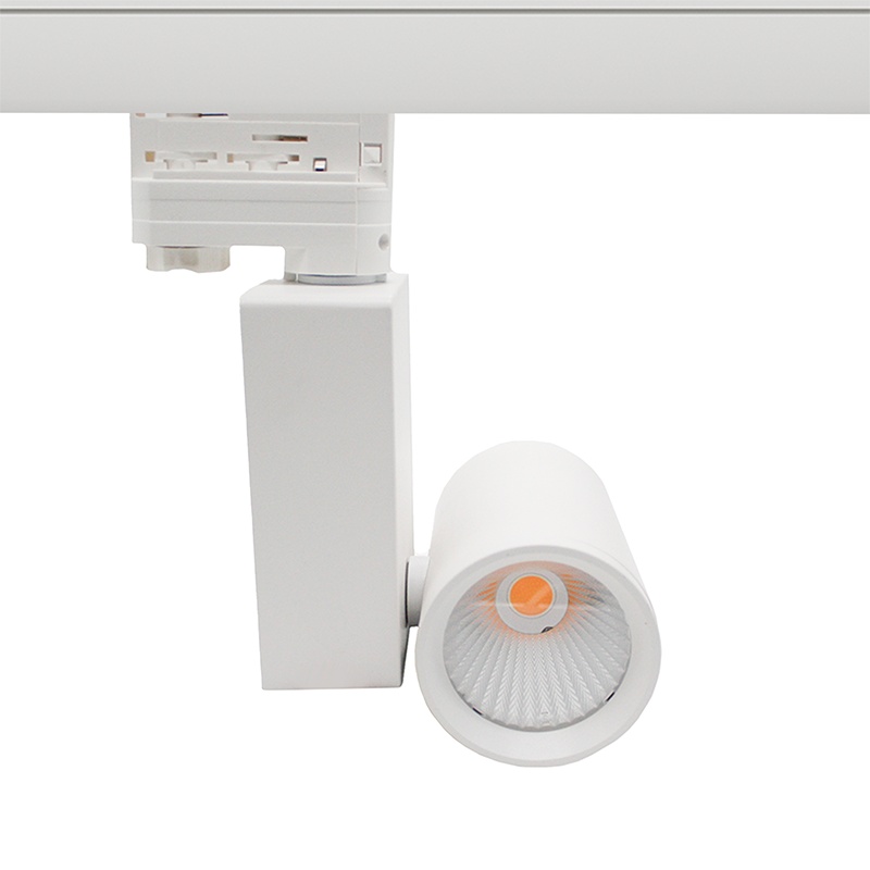 White 3-phase track spotlight Deena, 28W, 3000K, Pro