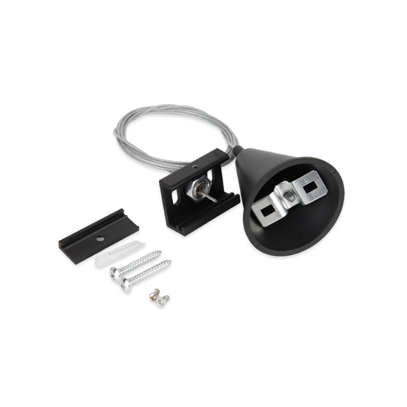 Pendant set for 3-phase track lighting, 1.5 meters, black, Pro