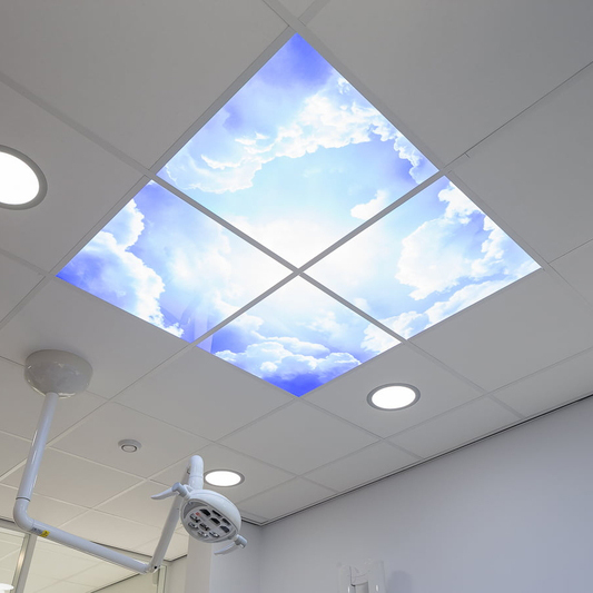 Photo print cloud - set of 3 acrylic plates with print, for 60x60 cm LED panels