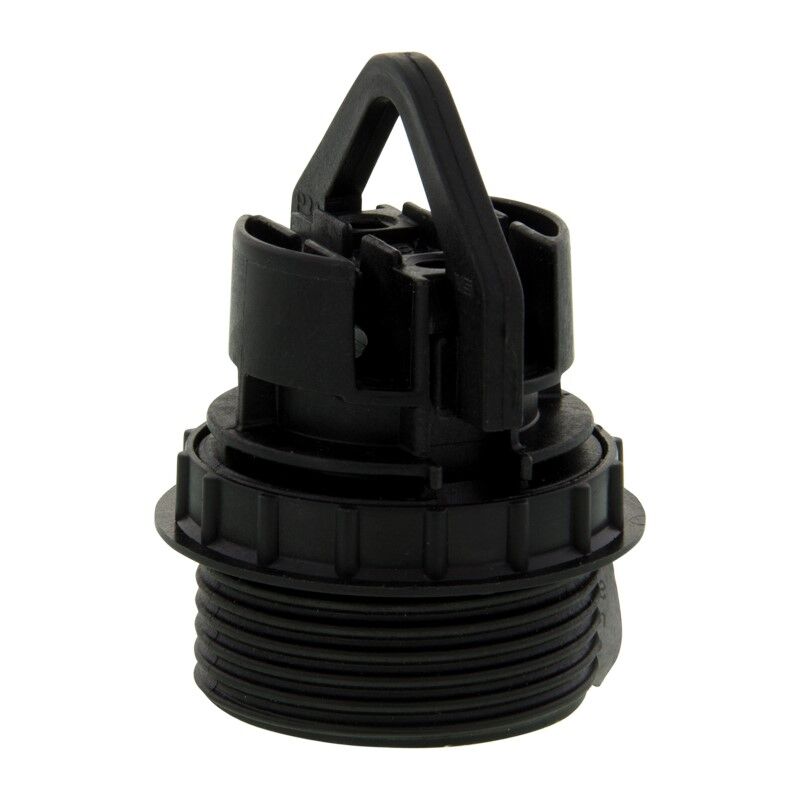Screw rim Fitting E27 with ring, Black