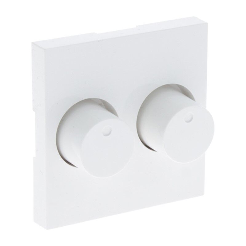 Q-Link S-Line Central plate with button Duodimmer, Polar white