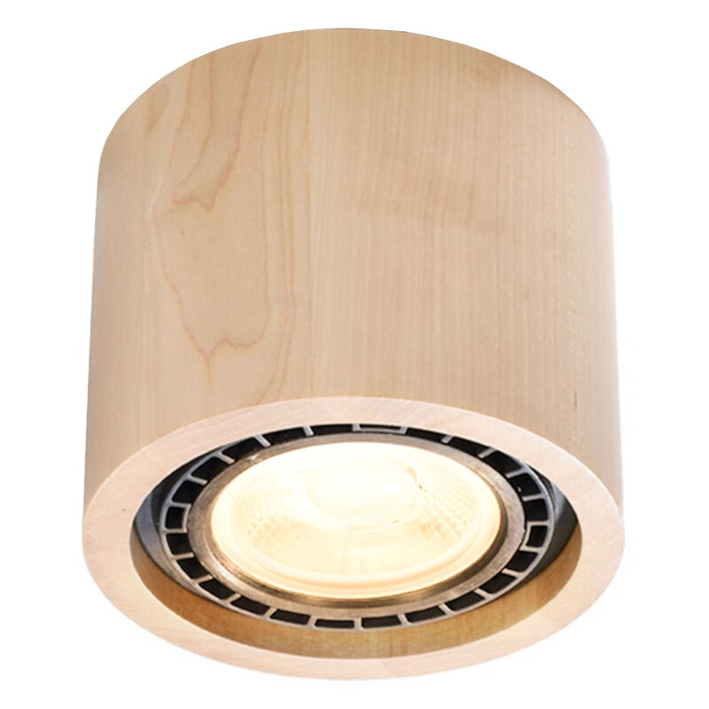 Wood surface mounted downlight brown, Alessio