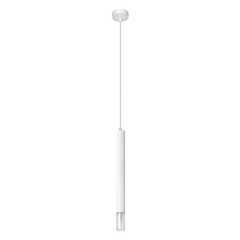 Glass pendant light white, Ishani