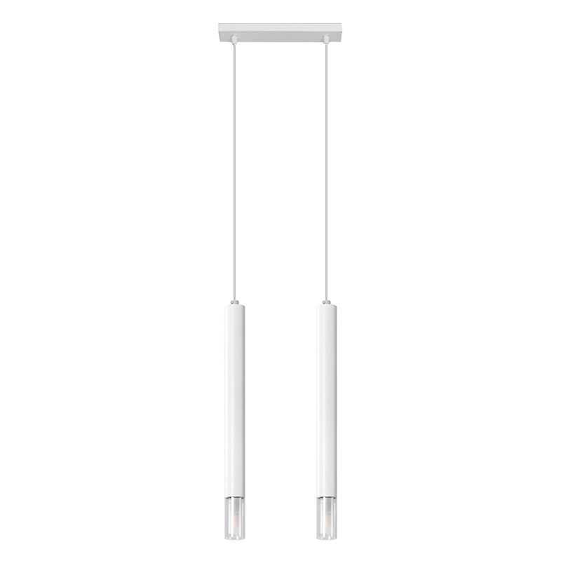Glass pendant light white, Ishani