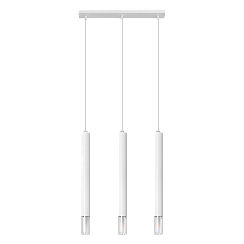 Glass pendant light white, Ishani