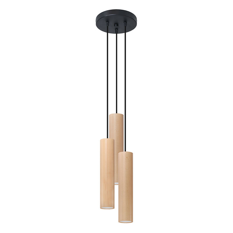 Wood pendant light brown, Francina