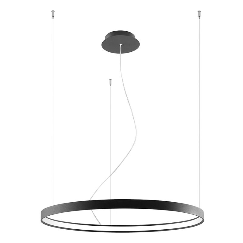Aluminium pendant light black, Ringo, 50W, 3000K LED