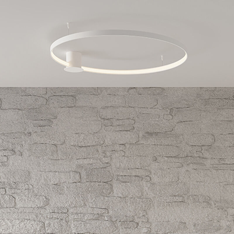 Aluminium flush ceiling light white, Ringo, 30W, 3000K LED