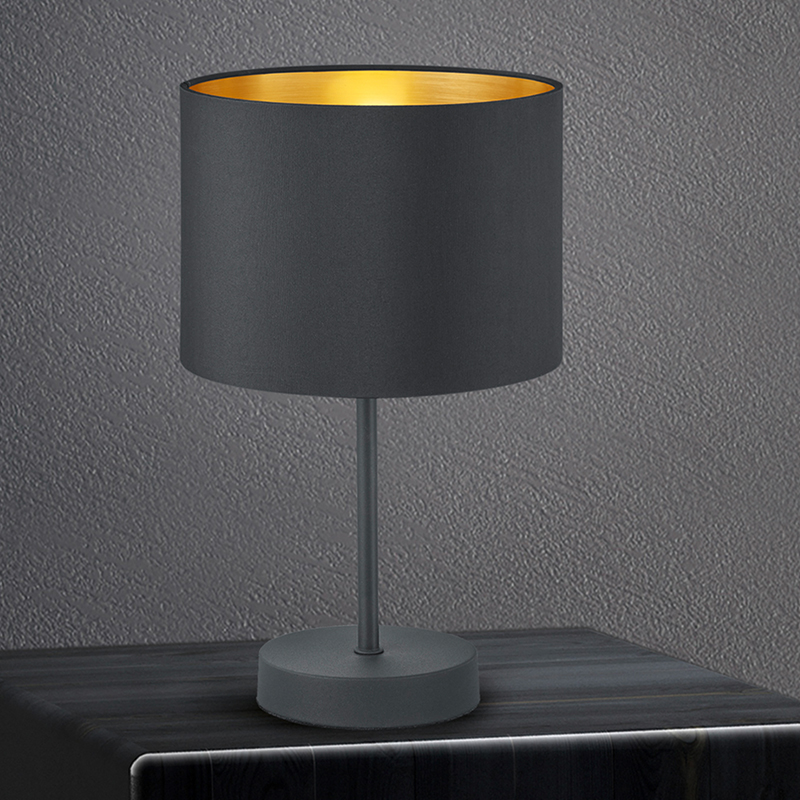 Black table lamp modern, Jeany, with switch